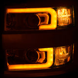 ANZO Projector Headlights 15-17 Chevrolet Silverado 2500HD / 3500HD Chrome w/ Chrome Rim ANZO Headlights  AXOPROS