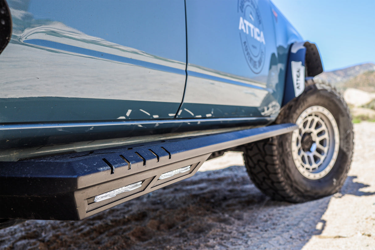Attica Side Step W/Step Lights - Body Mounted Attica 4x4 Step Nerf Bar  AXOPROS