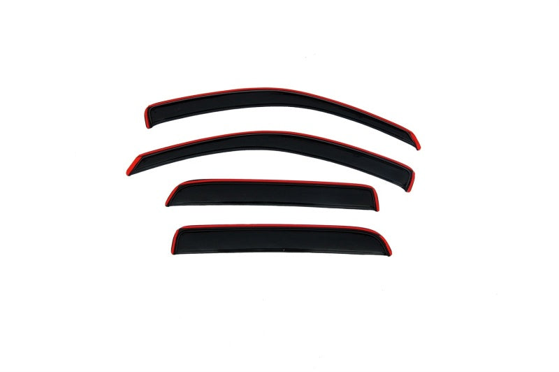 AVS 05-11 Dodge Dakota Quad Cab Ventvisor In-Channel Front & Rear Window Deflectors 4pc - Smoke AVS Wind Deflectors  AXOPROS