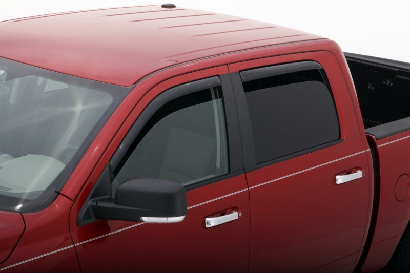 AVS 09-18 Dodge RAM 1500 Crew Cab Ventvisor In-Channel Front & Rear Window Deflectors 4pc - Smoke AVS Wind Deflectors  AXOPROS