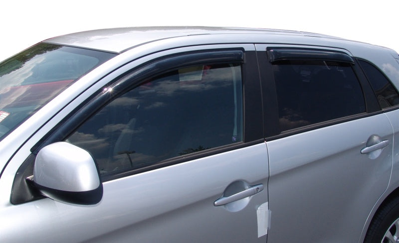 AVS 11-13 Mitsubishi Outlander Sport Ventvisor Outside Mount Window Deflectors 4pc - Smoke AVS Wind Deflectors  AXOPROS