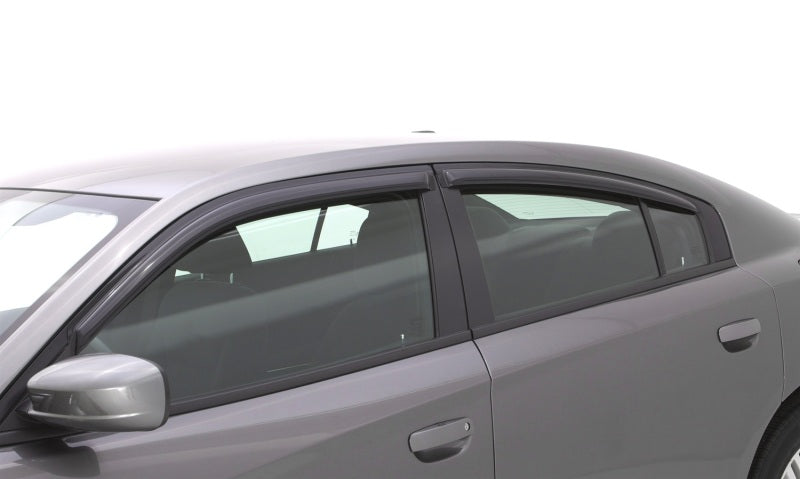 AVS 11-18 Dodge Charger Ventvisor Outside Mount Window Deflectors 4pc - Smoke AVS Wind Deflectors  AXOPROS