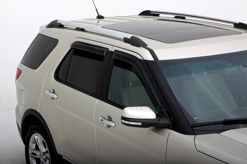 AVS 11-18 Ford Explorer Ventvisor Outside Mount Window Deflectors 4pc - Smoke AVS Wind Deflectors  AXOPROS