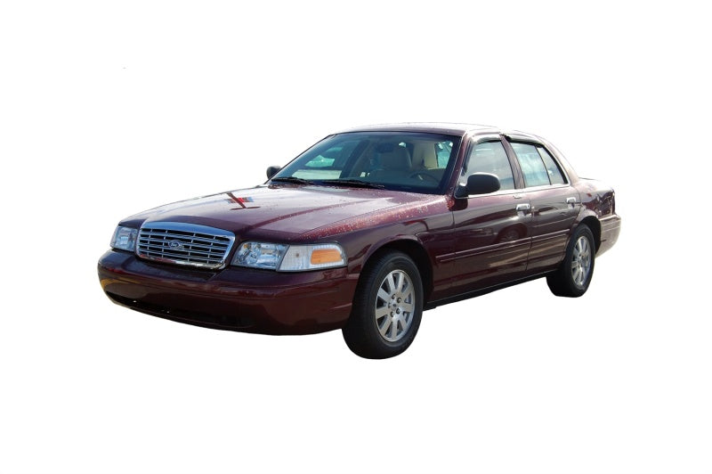 AVS 98-11 Ford Crown Victoria (Short Rears) Ventvisor Outside Mount Window Deflectors 4pc - Smoke AVS Wind Deflectors  AXOPROS