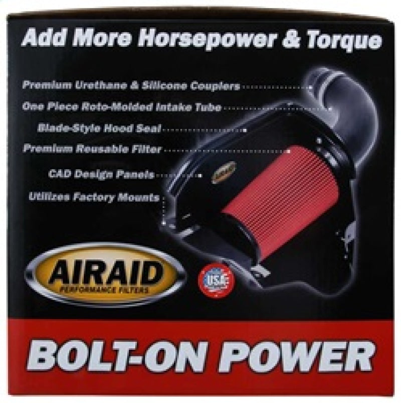 Airaid 11-14 Ford Mustang 3.7L V6 MXP Intake System w/ Tube (Oiled / Red Media) Airaid Cold Air Intakes  AXOPROS