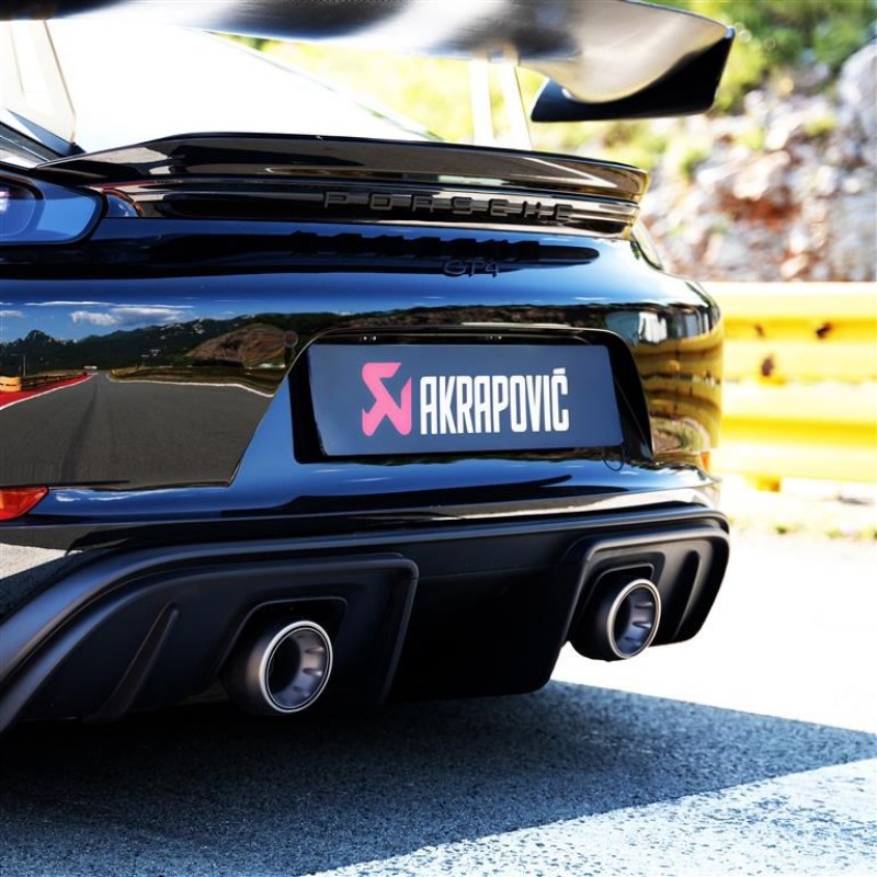 Akrapovic 2020+ Porsche Cayman GT4 (718) Tail Pipe Set (Titanium) Akrapovic Tips  AXOPROS