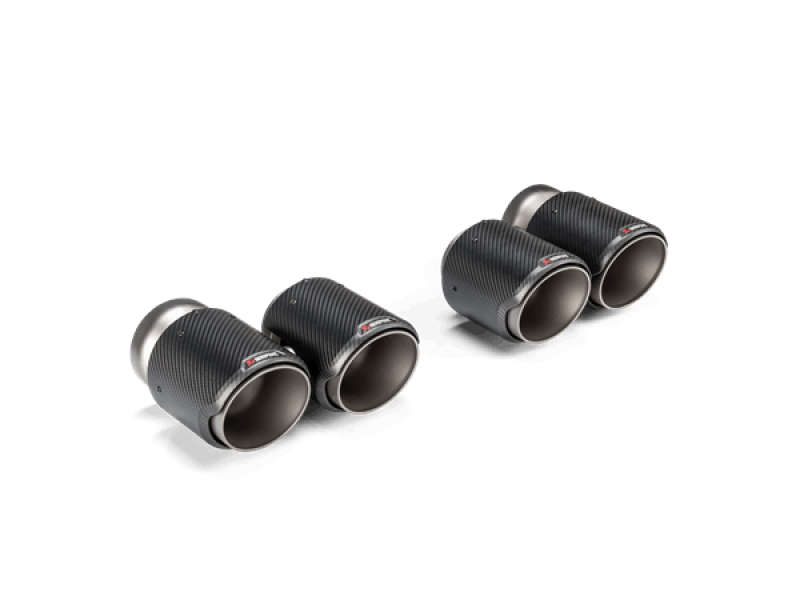 Akrapovic 2021+ BMW G87 M2, G80 M3 &amp; G82 M4 Classic Carbon Design Tail Pipe Set Akrapovic Tips  AXOPROS