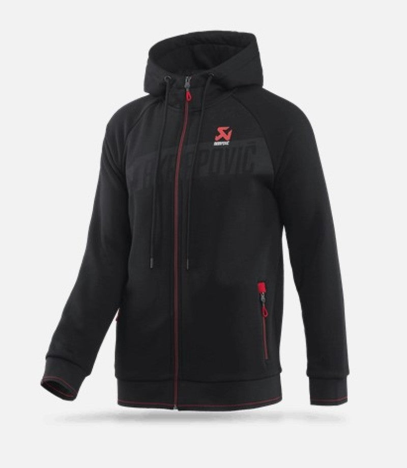 Akrapovic Mens Corpo Zip Hoodie Black - Large Akrapovic Headwear  AXOPROS