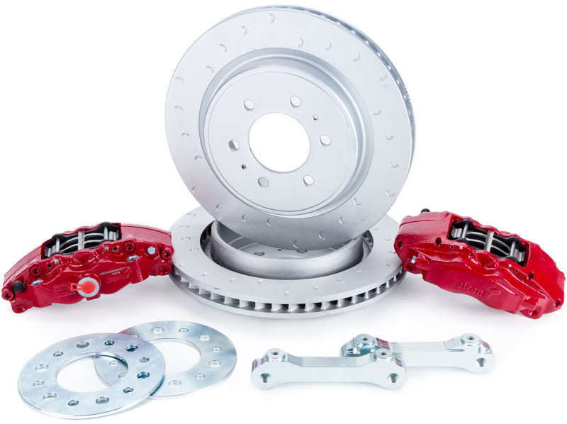 Alcon 10-14 & 17-18 Raptor/09-17 F150 360x32 Rotors 4-Piston Red Rear Brake Kit w/o Elect Park Brake Alcon Big Brake Kits  AXOPROS