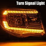 AlphaRex 05-11 Toyota Tacoma NOVA LED Projector Headlights Plank Style Black w/Activation Light/DRL AlphaRex Headlights  AXOPROS