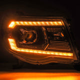 AlphaRex 05-11 Toyota Tacoma PRO-Series Projector Headlights Plank Style Design Black w/DRL AlphaRex Headlights  AXOPROS