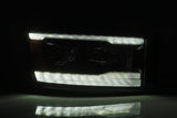 AlphaRex 06-08 Dodge Ram 1500HD LUXX LED Projector Headlights Plank Style Alpha Blk w/Seq Signal/DRL AlphaRex Headlights  AXOPROS