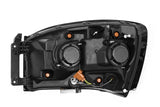 AlphaRex 06-08 Dodge Ram 1500HD PRO-Series Proj Headlights Plank Style Alpha Black w/Seq Signal/DRL AlphaRex Headlights  AXOPROS