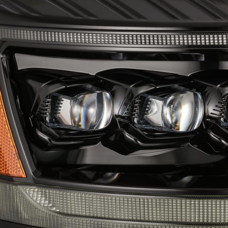 AlphaRex 06-08 Ram 1500HD NOVA LED Proj Headlights Plnk Style Alpha Blk w/Seq Signal/DRL/Amber LED AlphaRex Headlights  AXOPROS