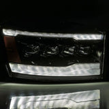 AlphaRex 06-08 Ram 1500HD NOVA LED Proj Headlights Plnk Style Alpha Blk w/Seq Signal/DRL/Amber LED AlphaRex Headlights  AXOPROS