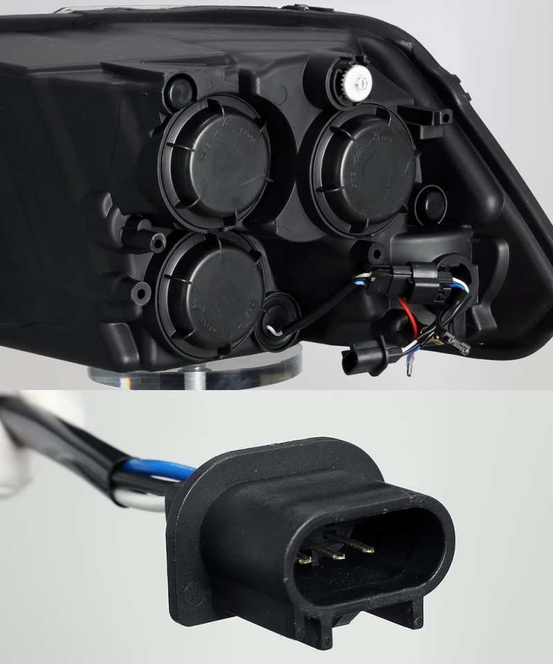 AlphaRex 09-18 Dodge Ram 1500HD LUXX LED Proj Headlights Plnk Style Blk w/Activ Light/Seq Signal/DRL AlphaRex Headlights  AXOPROS