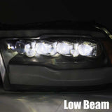 AlphaRex 09-18 Dodge Ram 1500HD NOVA LED Projector Headlights Plank Style Design Alpha Black w/DRL AlphaRex Headlights  AXOPROS