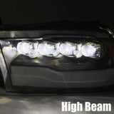 AlphaRex 09-18 Dodge Ram 1500HD NOVA LED Projector Headlights Plank Style Design Alpha Black w/DRL AlphaRex Headlights  AXOPROS