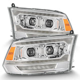 AlphaRex 09-18 Dodge Ram 2500 LUXX LED Proj Headlights Plank Style Chrm w/Activ Light/Seq Signal/DRL AlphaRex Headlights  AXOPROS