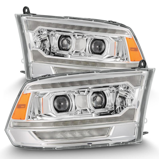 AlphaRex 09-18 Dodge Ram 2500 LUXX LED Proj Headlights Plank Style Chrm w/Activ Light/Seq Signal/DRL AlphaRex Headlights  AXOPROS