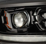 AlphaRex 09-18 Dodge Ram 2500HD LUXX LED Proj Headlights Plank Style Black w/Seq Signal/Smoked DRL AlphaRex Headlights  AXOPROS