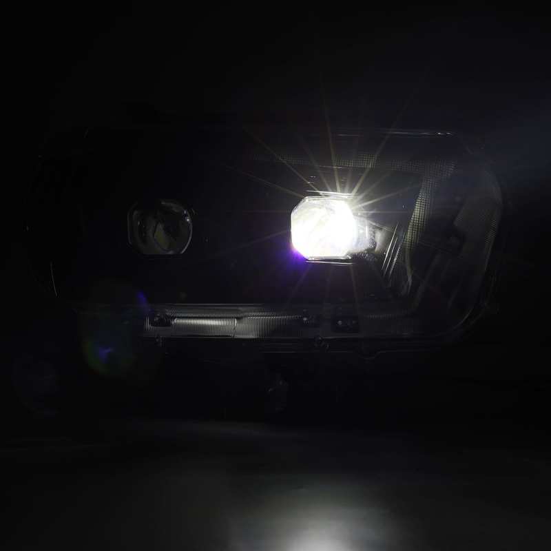 AlphaRex 10-13 Toyota 4Runner LUXX LED Proj Headlights Plank Style Alpha Black w/Seq Signal/DRL AlphaRex Headlights  AXOPROS