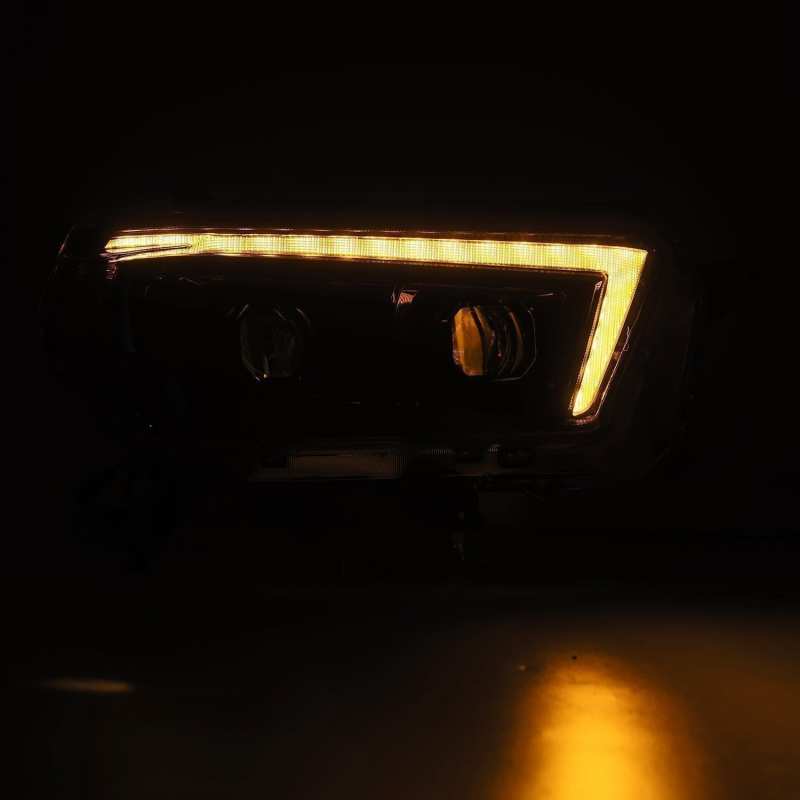 AlphaRex 10-13 Toyota 4Runner LUXX LED Proj Headlights Plank Style Alpha Black w/Seq Signal/DRL AlphaRex Headlights  AXOPROS