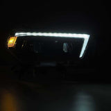 AlphaRex 10-13 Toyota 4Runner PRO-Series Proj Headlights Plank Style Alpha Blk w/Seq Signal/DRL AlphaRex Headlights  AXOPROS