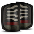 AlphaRex 14-18 Chevrolet Silverado 1500 PRO-Series LED Tail Lights Jet Black AlphaRex Tail Lights  AXOPROS