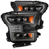 AlphaRex 17-20 Ford Raptor NOVA LED Proj Headlights Plank Style Alpha Black w/Activ Light/Seq Signal AlphaRex Headlights  AXOPROS