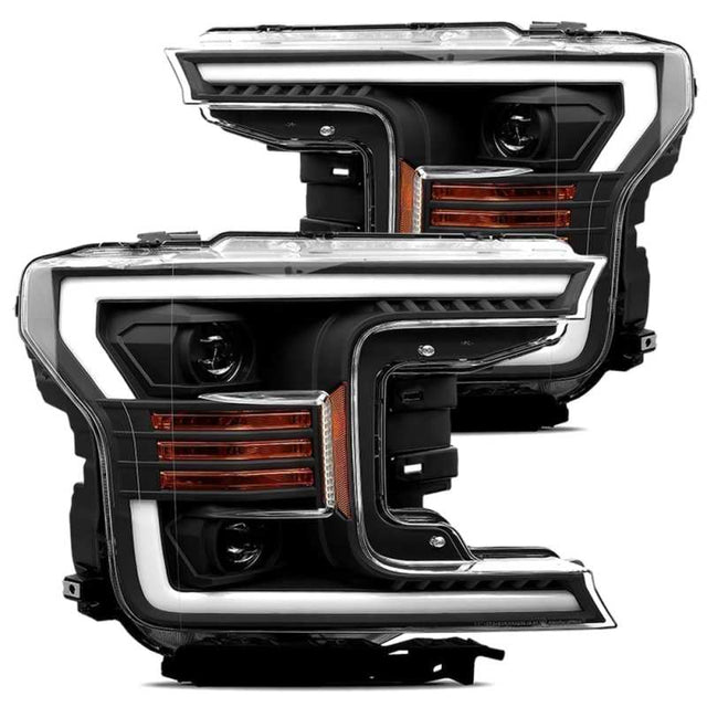 AlphaRex 18-20 Ford F-150 LUXX Style Projector Headlights Alpha Black w/Activation Light/DRL AlphaRex Headlights  AXOPROS