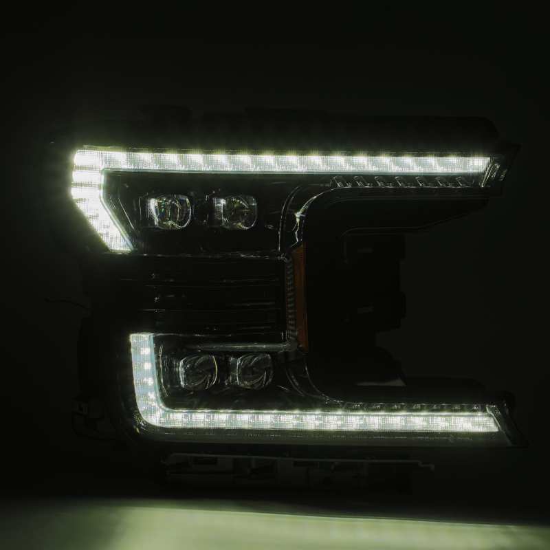 AlphaRex 18-20 Ford F-150 NOVA LED Proj Headlight Plank Style Alpha Blk w/Activ Light/Seq Signal/DRL AlphaRex Headlights  AXOPROS