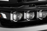 AlphaRex 19-20 Ram 1500HD NOVA LED Proj Headlights Plank Style Gloss Blk w/Activ Lght/Seq Signal/DRL AlphaRex Headlights  AXOPROS