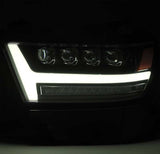 AlphaRex 19-20 Ram 1500HD NOVA LED Proj Headlights Plank Style Gloss Blk w/Activ Lght/Seq Signal/DRL AlphaRex Headlights  AXOPROS