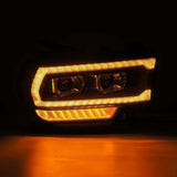 AlphaRex 19-21 Ram 2500 LUXX LED Proj Headlights Plank Style Black w/Activ Light/Seq Signal/DRL AlphaRex Headlights  AXOPROS