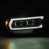 AlphaRex 19-21 Ram 2500 LUXX LED Proj Headlights Plank Style Black w/Activ Light/Seq Signal/DRL AlphaRex Headlights  AXOPROS