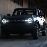 AlphaRex 21-23 Ford Bronco NOVA LED Projector Headlights Black AlphaRex Headlights  AXOPROS