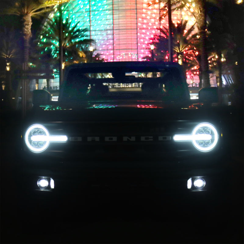 AlphaRex 21-23 Ford Bronco NOVA LED Projector Headlights Black AlphaRex Headlights  AXOPROS