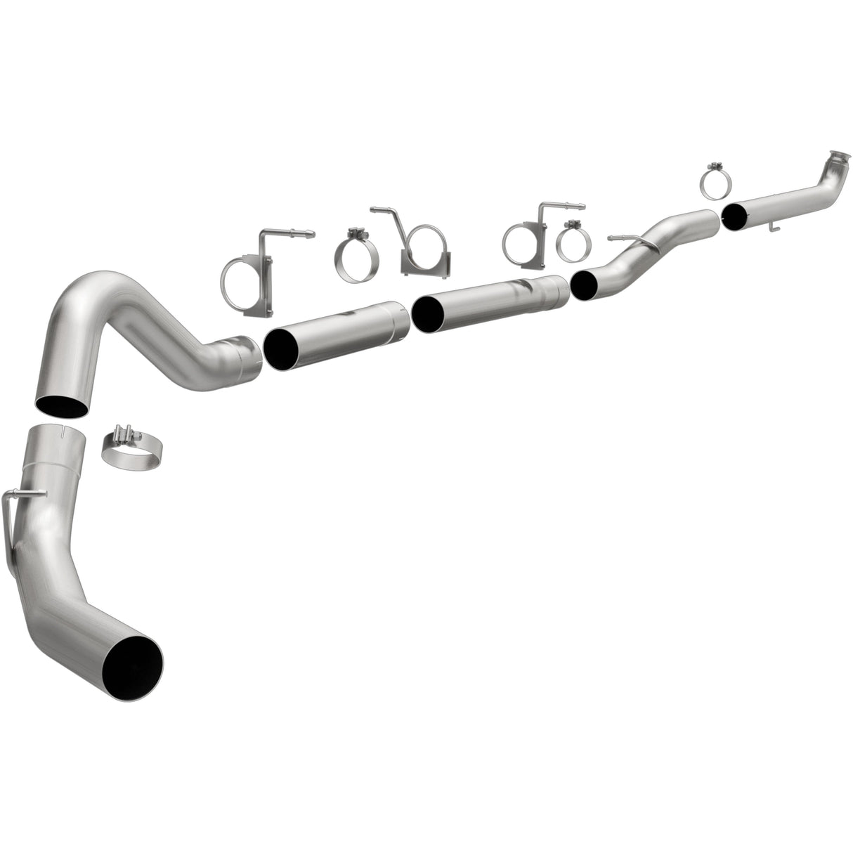Aluminized Custom Builder Pipe Kit Diesel 4in. Downpipe-Back MagnaFlow Exhaust Products Exhaust System Kit  AXOPROS