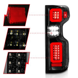 Anzo 19-21 Chevy Silverado Full LED Tailights Black Housing Clear Lens G2 (w/C Light Bars) ANZO Tail Lights  AXOPROS