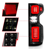Anzo 19-21 Chevy Silverado Full LED Tailights Black Housing Clear Lens G2 (w/C Light Bars) ANZO Tail Lights  AXOPROS
