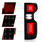 Anzo 19-21 Chevy Silverado Full LED Tailights Black Housing Smoke Lens G2 (w/C Light Bars) ANZO Tail Lights  AXOPROS