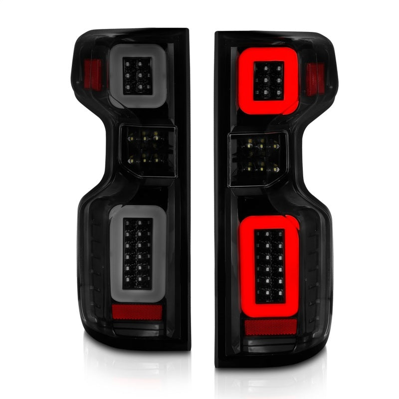 Anzo 19-21 Chevy Silverado Full LED Tailights Black Housing Smoke Lens G2 (w/C Light Bars) ANZO Tail Lights  AXOPROS