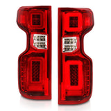 Anzo 19-21 Chevy Silverado Full LED Tailights Chrome Housing Red/Clear Lens G2 (w/C Light Bars) ANZO Tail Lights  AXOPROS