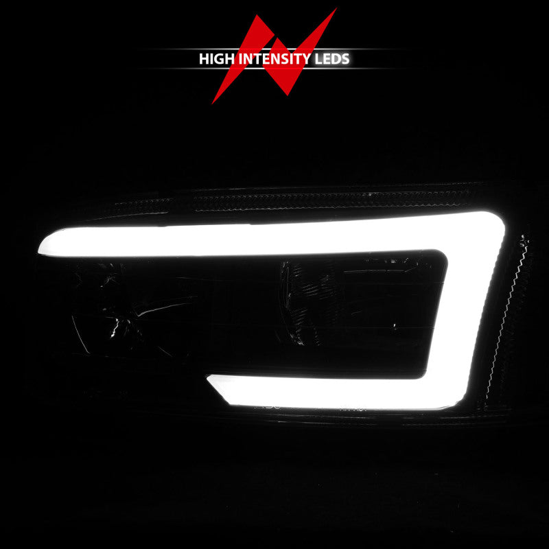 Anzo 99-17 GMC Sierra/Denali Headlights Black Amber (w/C Light Bars) ANZO Headlights  AXOPROS
