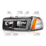 Anzo 99-17 GMC Sierra/Denali Headlights Black Amber (w/C Light Bars) ANZO Headlights  AXOPROS