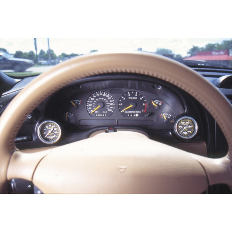 Autometer 94-00 Ford Mustang 52mm Black Dual Instrument Cluster Bezel AutoMeter Gauge Pods  AXOPROS