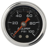 Autometer AutoGage 1.5in Liquid Filled Mechanical 0-100 PSI Fuel Pressure Gauge AutoMeter Gauges  AXOPROS