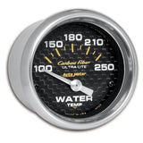 Autometer Carbon Fiber 52mm 100-250 Deg F Electronic Water Temp Gauge AutoMeter Gauges  AXOPROS