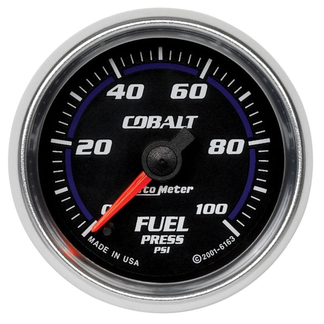 Autometer Cobalt 52mm 100 PSI Electronic Fuel Pressure Gauge AutoMeter Gauges  AXOPROS